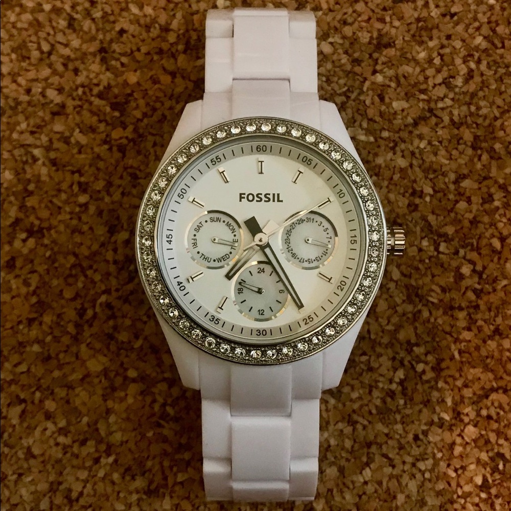 Stella Multifunction White Resin Watch ES1967